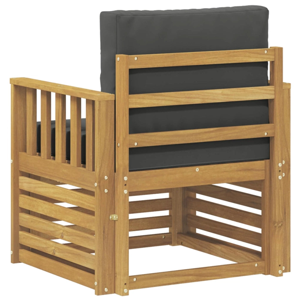 2 Pezzo Set di divani da esterno-Sofa da giardino Poliestere Bianco e Antracite 415134