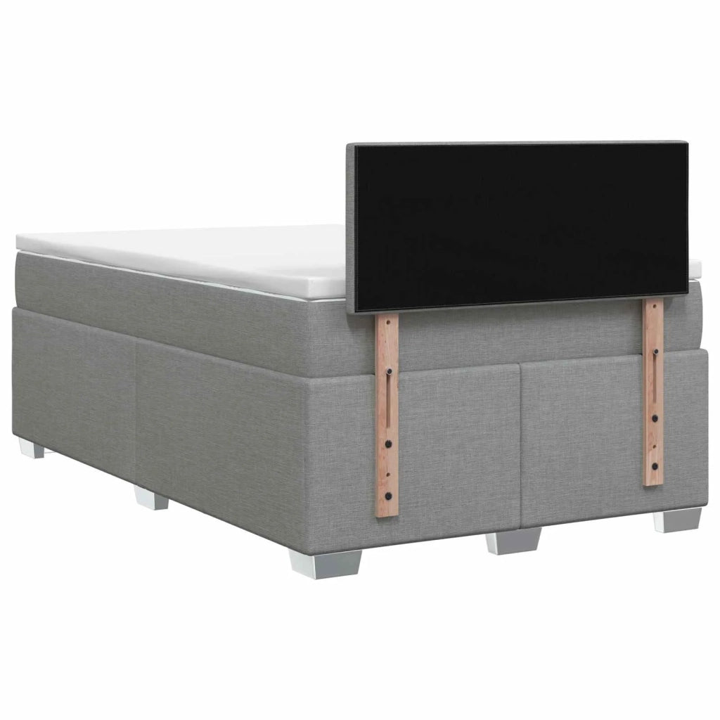 Letto box spring con materasso Grigio Chiaro 120 x 190 cm 3450432