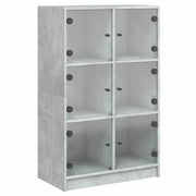 Buffet credenza cassettiera mobiletto mobile contenitore organizer cucina soggiorno salotto alto con ante 68 x 37 x 109 cm legno ingegnerizzato grigio 02_0032239