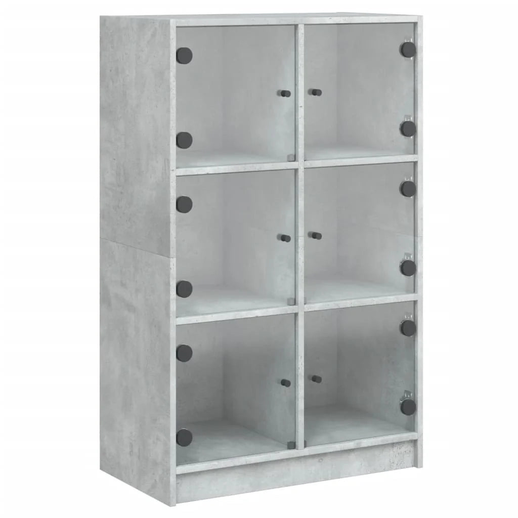Buffet credenza cassettiera mobiletto mobile contenitore organizer cucina soggiorno salotto alto con ante 68 x 37 x 109 cm legno ingegnerizzato grigio 02_0032239