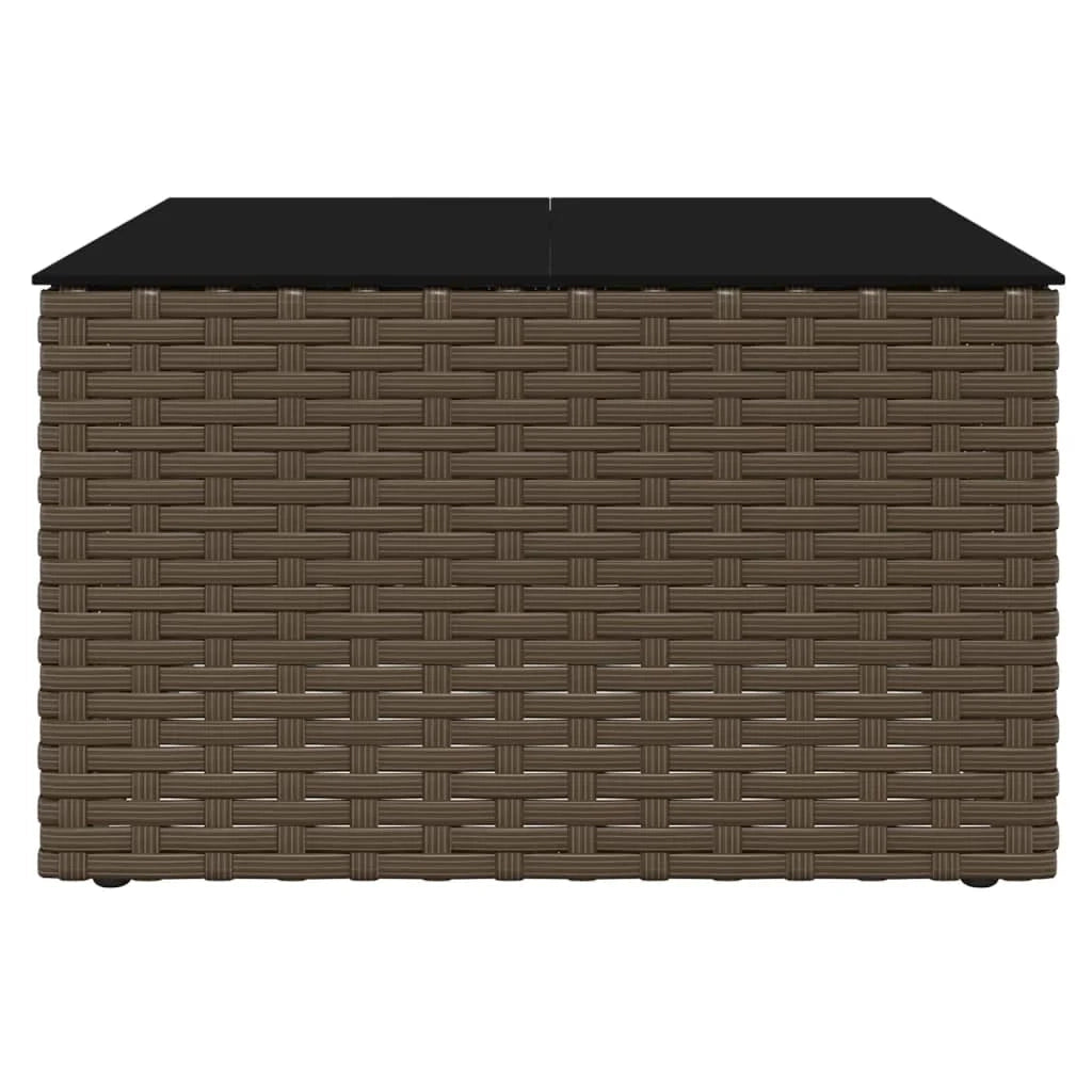 Set di mobili da giardino mobili da esterno set da 2 pezzi con cuscini resina intrecciata marrone 02_0015897