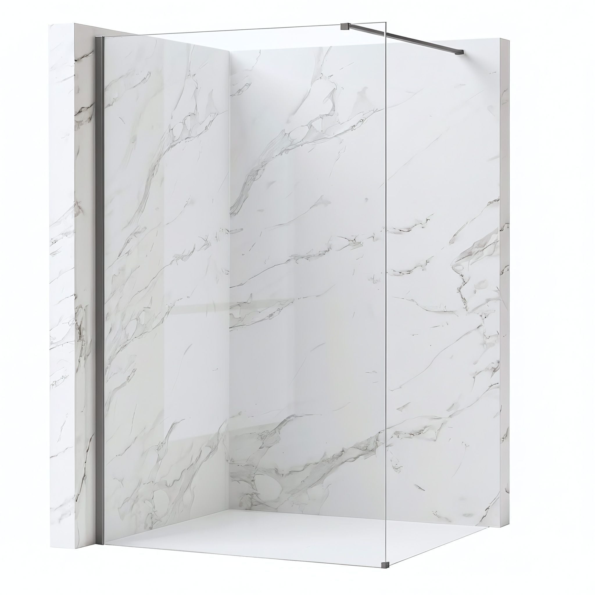 Parete Doccia Rea Flexi Transparent / Titan 140