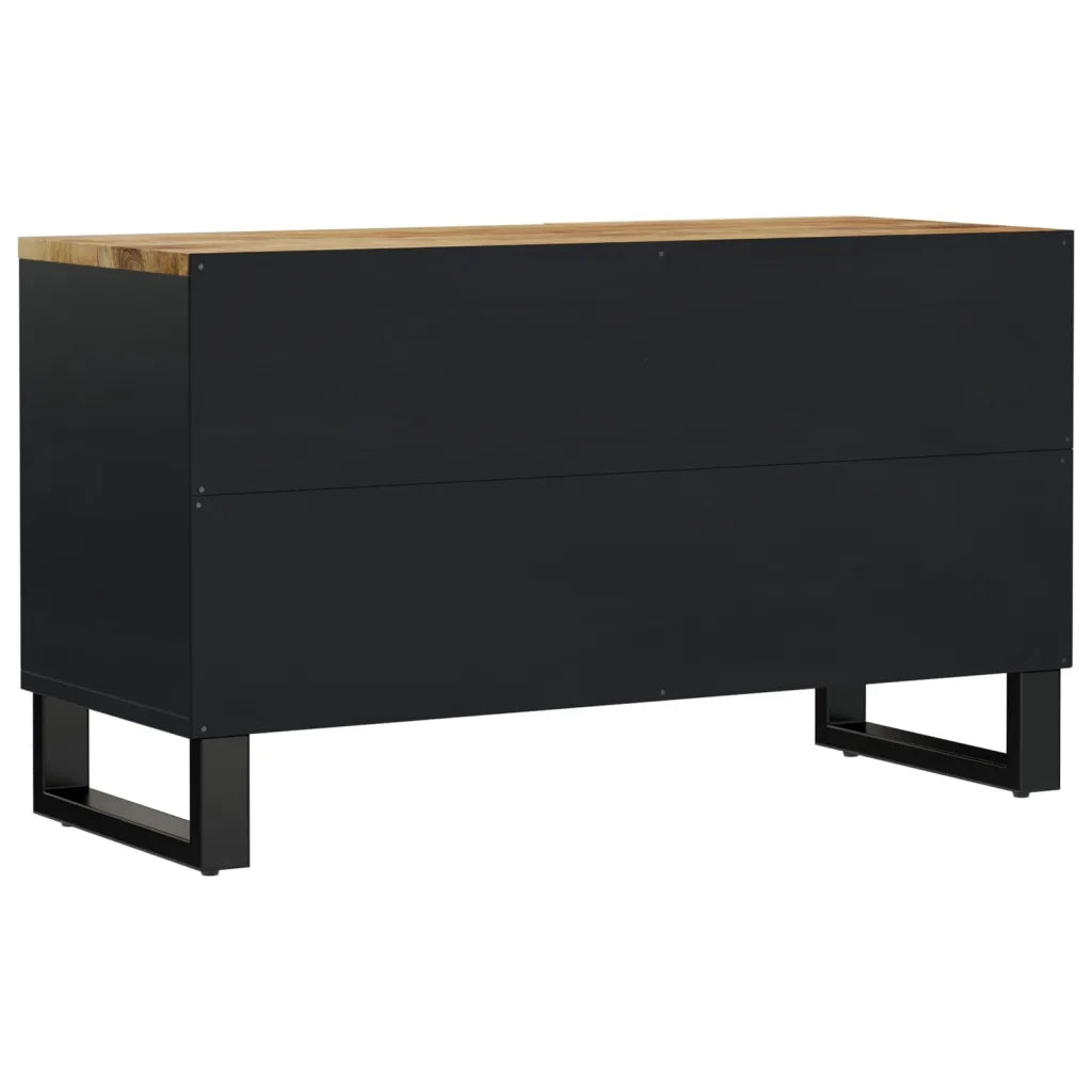 Mobile TV 80x33x46cm Legno Massello Mango e Legno Multistrato 351962