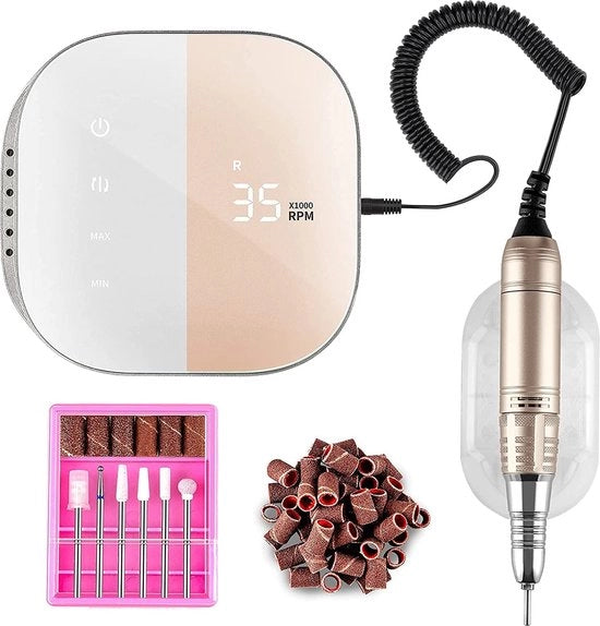 Fila elettrica per unghie - Kit manico - Manicure e pedicure - Fila per unghie elettrica - Strumento per unghie