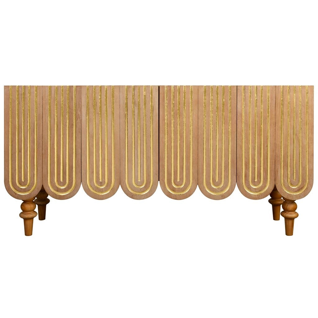Mobile da ingresso in legno marrone 160x42x81