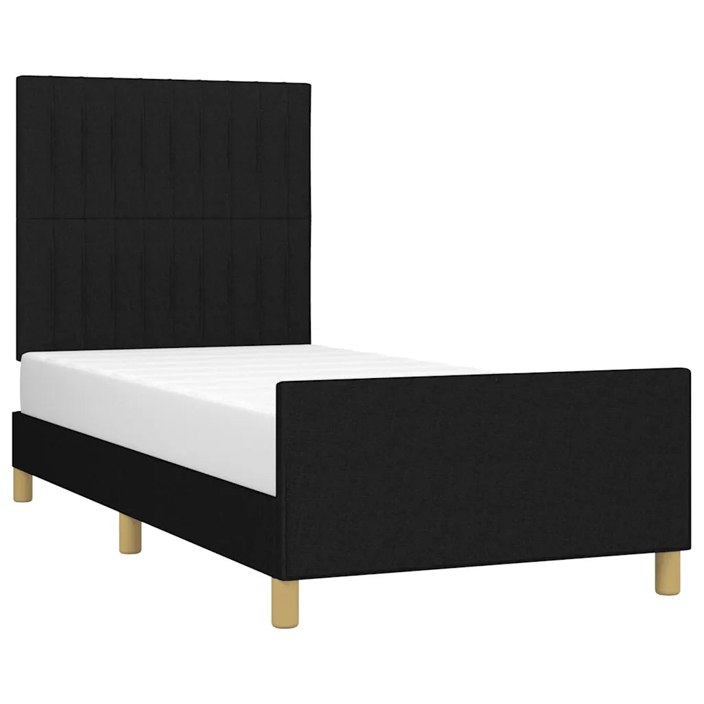 Giroletto senza Materasso-Struttura Letto Nero 80x200 cm Tessuto 569335