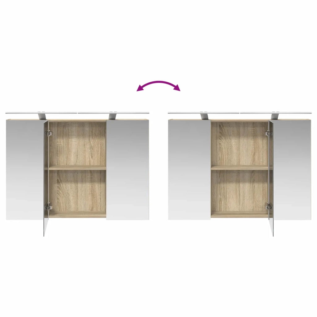 Set di mobili per il bagno 4 pcs Rovere Sonoma 3407057