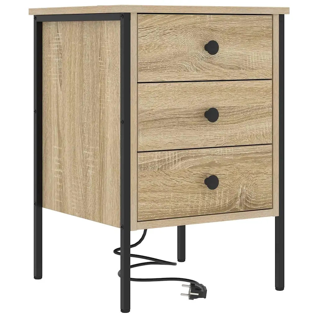 vidaXL Mobiletti da Notte 2 pcs rovere sonoma 42 x 41 x 61 cm