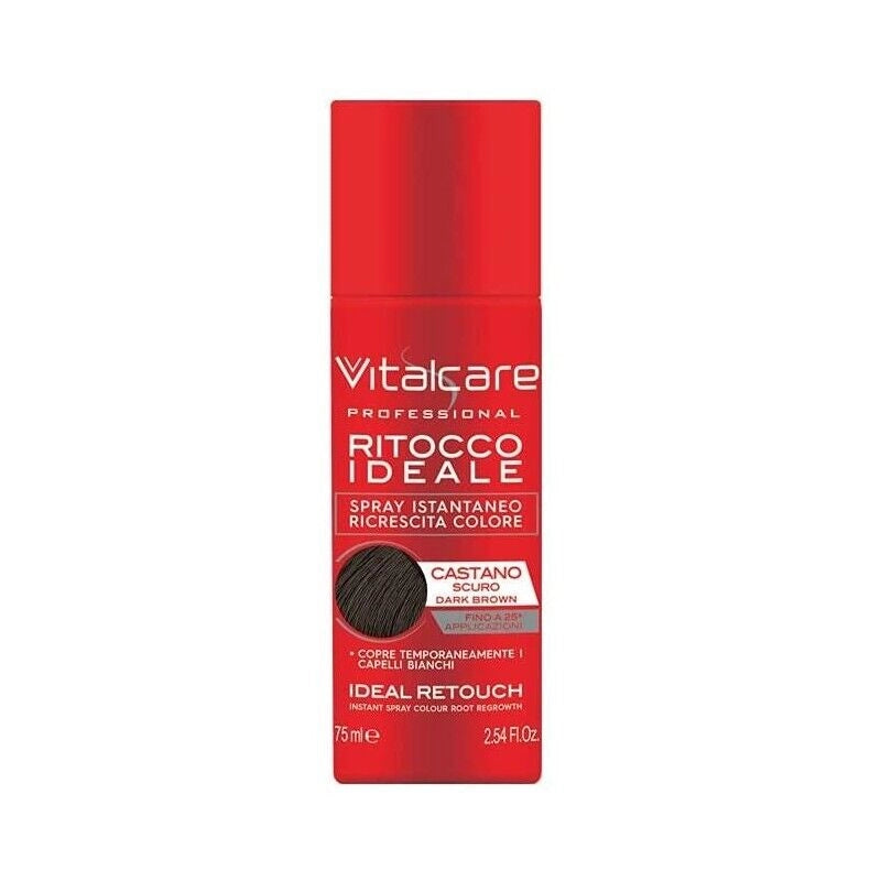 VITALCARE RITOCCO ISTANTANEO PER RICRESCITA DA 75ML COLORE CASTANO SCURO