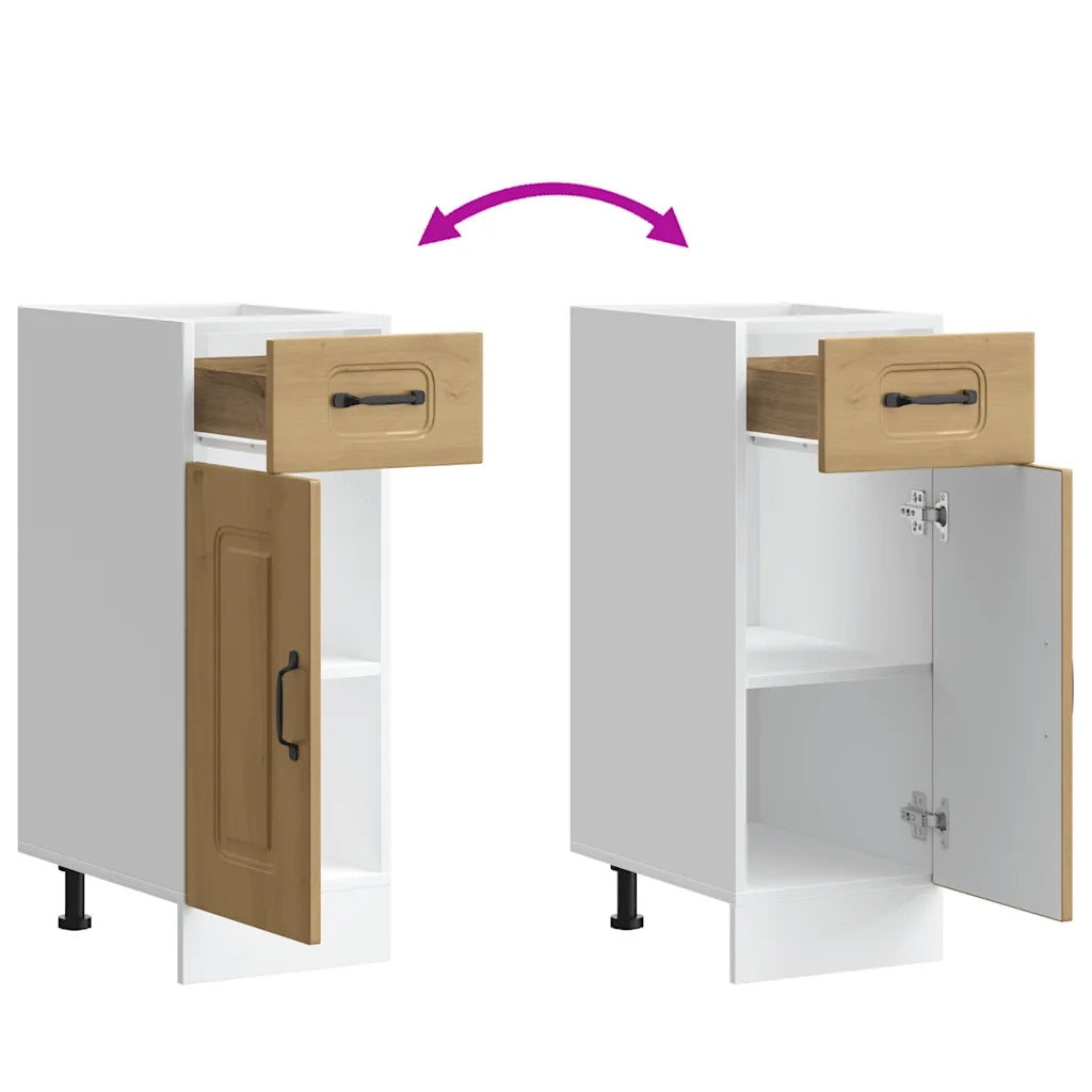Base da Cucina Kalmar Rovere Artigianale in Legno Multistrato 853466