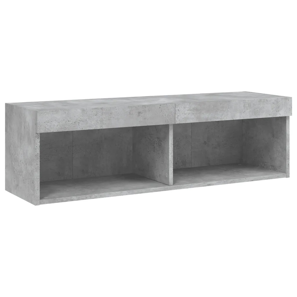 Mobili TV a Muro con LED 6pz Grigio Cemento Legno Multistrato 3216689