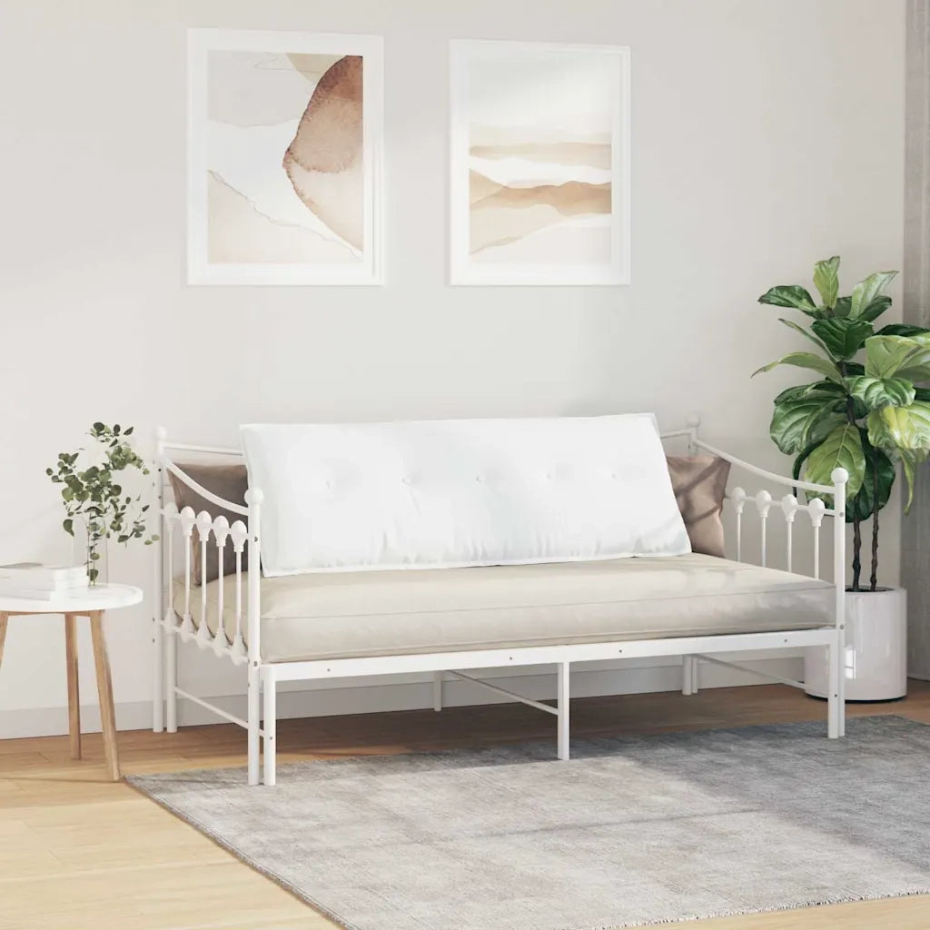 Cuscino per Schiena Bianco 140 x 19 x 50 cm Tessuto