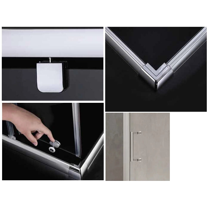 PARETE FISSA EASY 66,5/69XH195CM 6MM TRASPARENTE