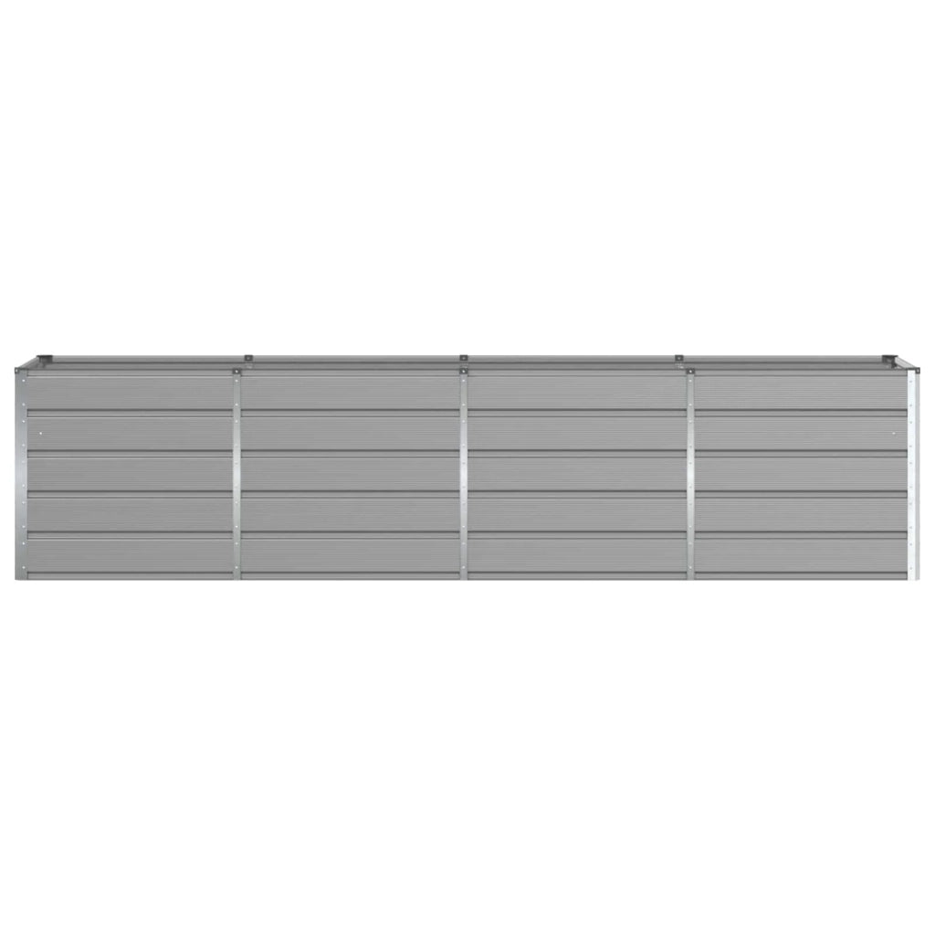 Fioriera moderna 240 x 80 x 75 cm design industriale per interni/esterni in acciaio grigio chiaro 02_0059192