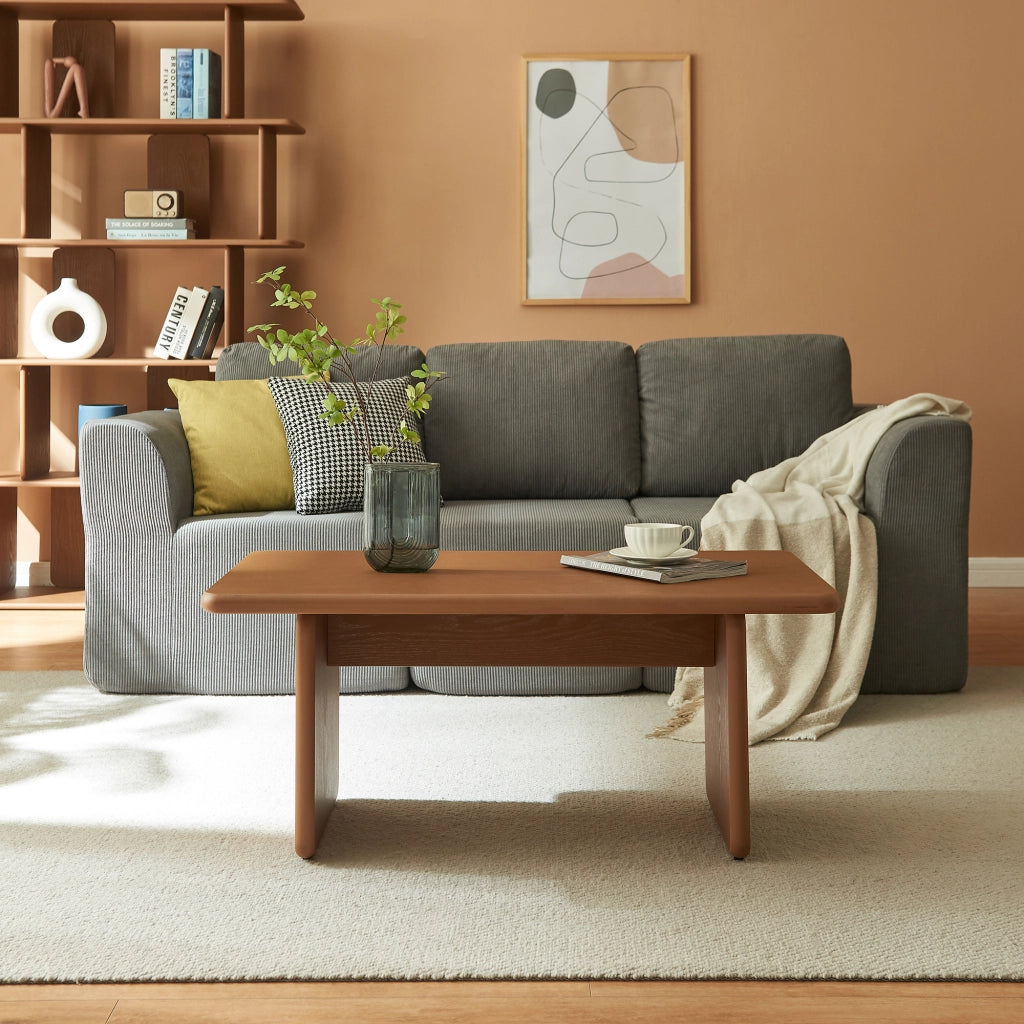 Tavolino Rettangolare da Salotto Gäljami 100 x 55 x 44 cm - Effetto Noce [en.casa]
