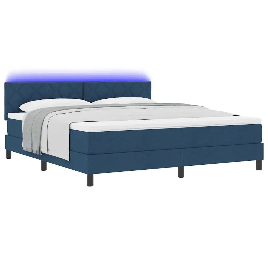 Letto a molle con materasso Blu 180 x 200 cm Tessuto 3342309