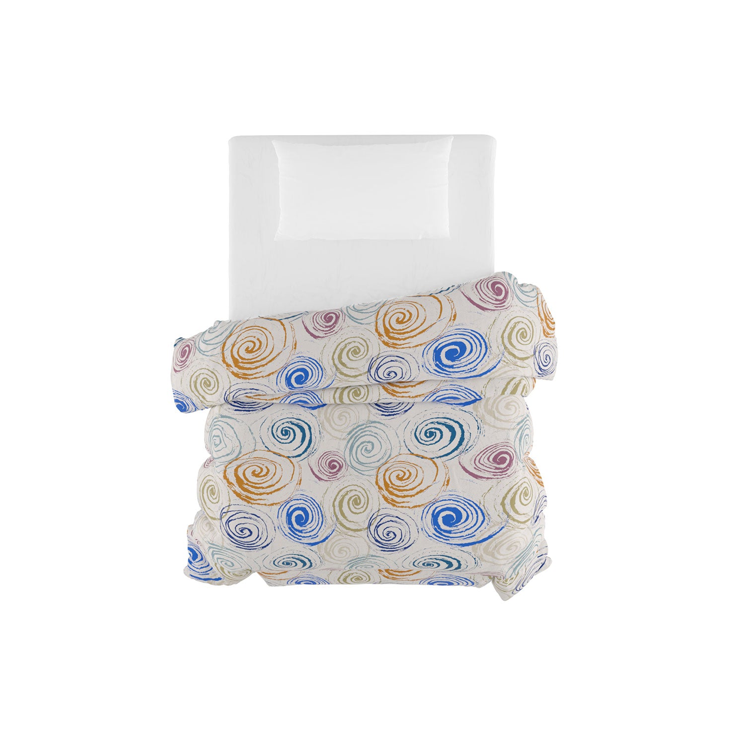 Trapunta Invernale Matrimoniale Stampata in Microfibra 200gr Double Face Spirals