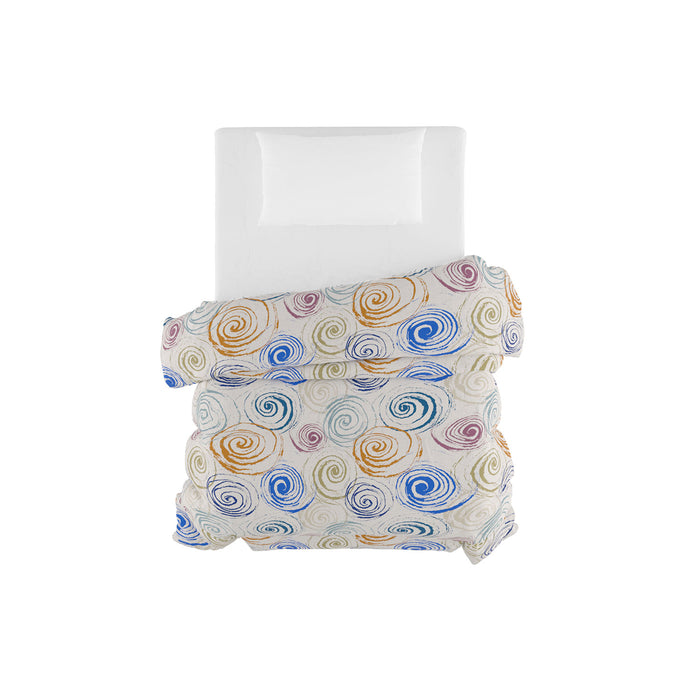 Trapunta Invernale Matrimoniale Stampata in Microfibra 200gr Double Face Spirals