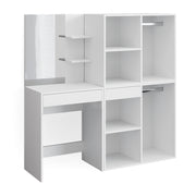 Vicco Tavolo da toeletta Bianco 140 cm con armadi