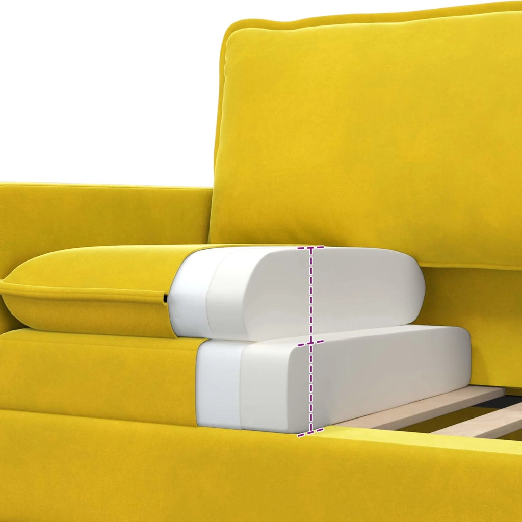 Set di divani 2 pz Giallo Velluto 3417031