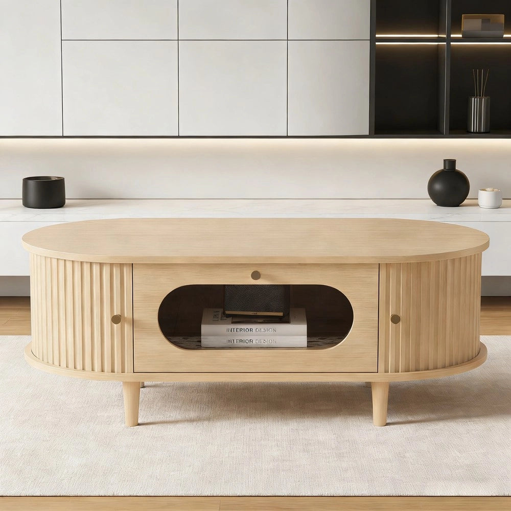 Tavolino da Caff¨¨ con Cassetto e Ripiano ¨C MINIMAL ¨C Legno, 100x50x36