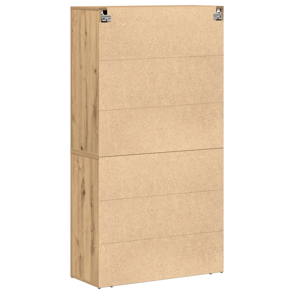 Mobile Alto in Rovere Artigianale 80x33x150 cm Legno Ingegnerizzato