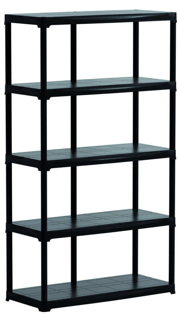 KIT SCAFFALI IN PLASTICA 5 RIPIANI cm. 100x40x176 h col. Nero