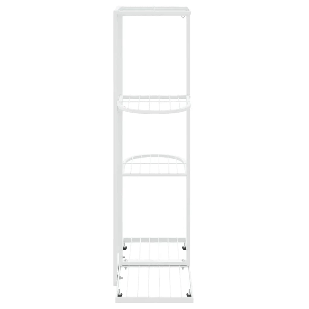 Portavasi fioriera 4 ripiani 43 x 22 x 76 cm metallo bianco 02_0045159