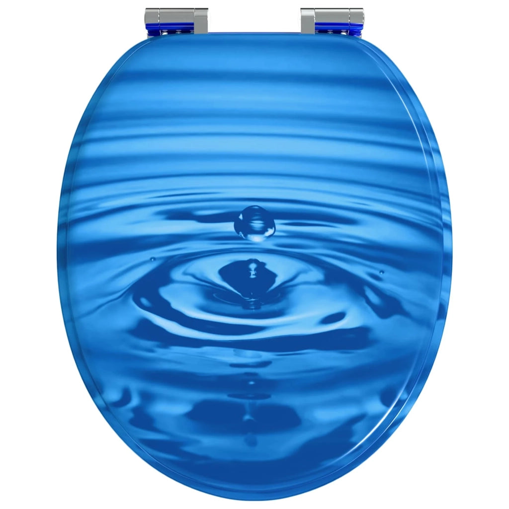 Sedile per toilette con chiusura morbida 2 pcs Goccia blu