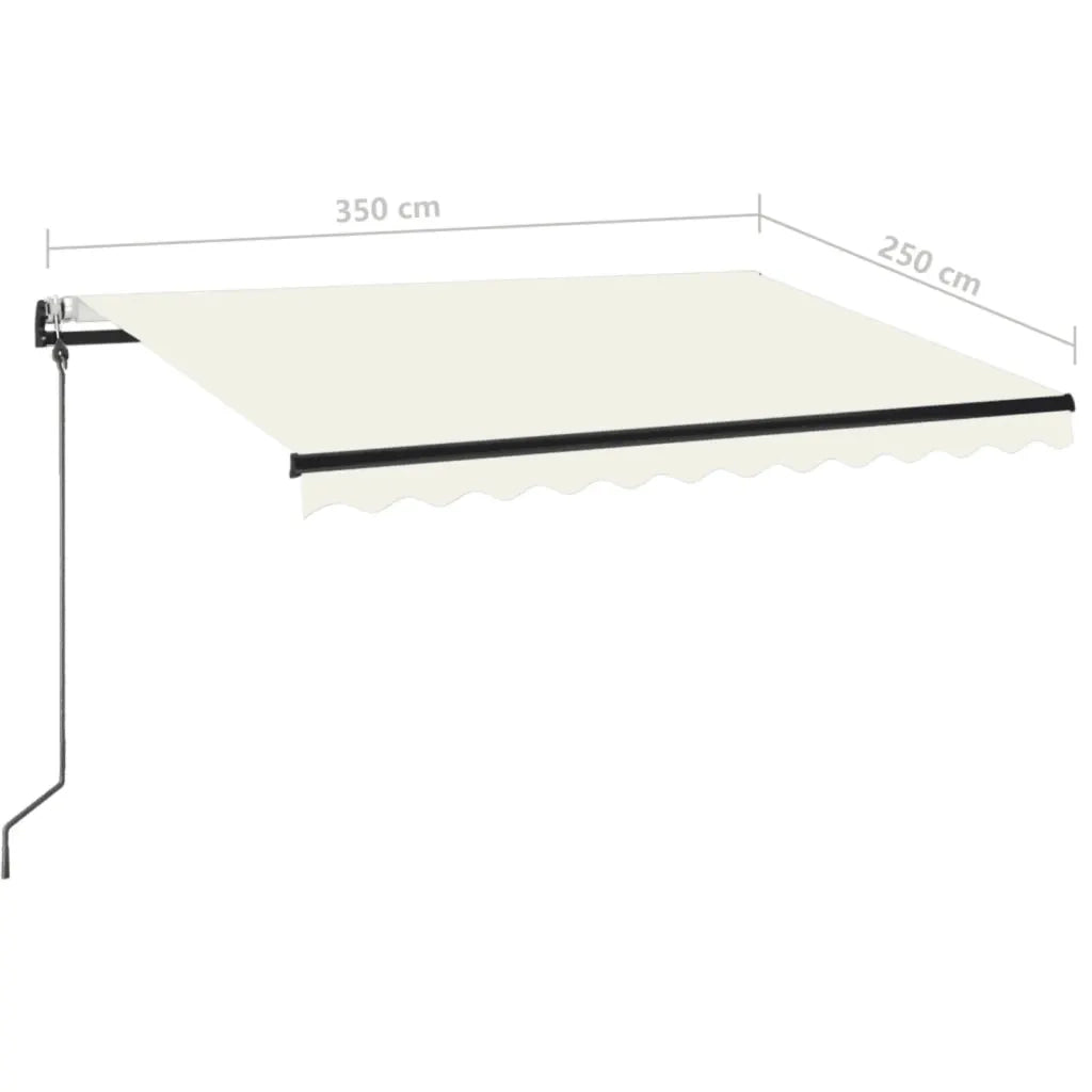 Tenda da Sole Retrattile Automatica 350x250 cm Crema 3069087