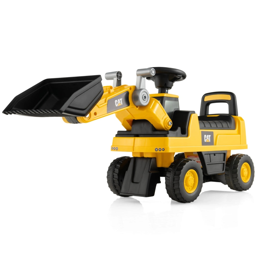 Escavatore per bambini con benna regolabile clacson pneumatici antiscivolo, Auto giocattolo da costruzione Giallo-Macchinine giocattoli