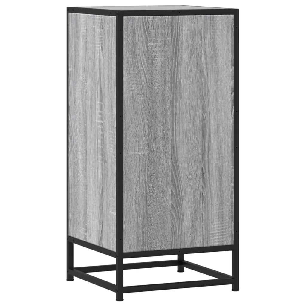 Credenza Grigio Sonoma 35,5x35x76 cm in Truciolato e Metallo 848947