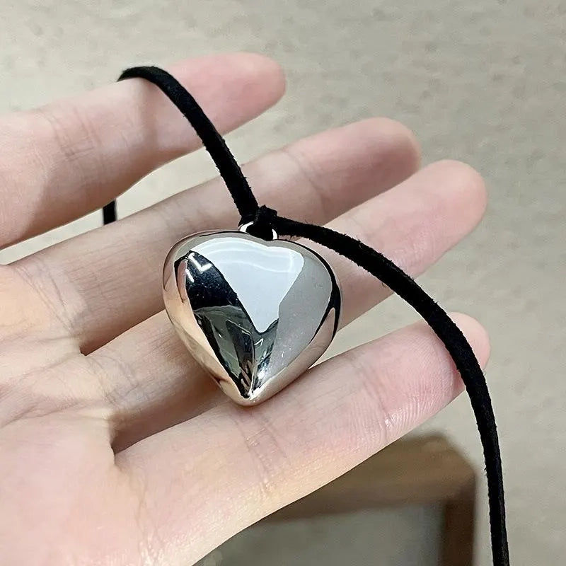 Collana a cuore con perline fatta a mano: catena lunga con ciondolo, regalo di compleanno