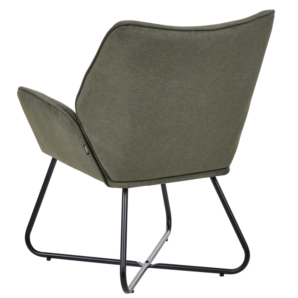 Poltrona in velluto verde scuro, idrorepellente, facile da pulire, con imbottitura spessa e seduta profonda, per soggiorno moderno