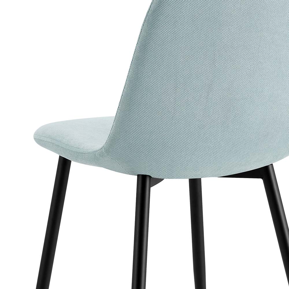 Set 4 Sedie 43x42x86 cm in Tessuto Bella Azzurro Pastello