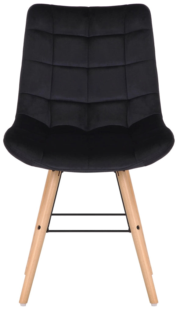 Sedia Leni Velvet nero