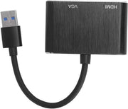 Adattatore USB3 a VGA/HDMI - Accessori per computer - Dock per monitor - Formato compatto - Per proiettore e computer - Ottimizzato per uso quotidiano
