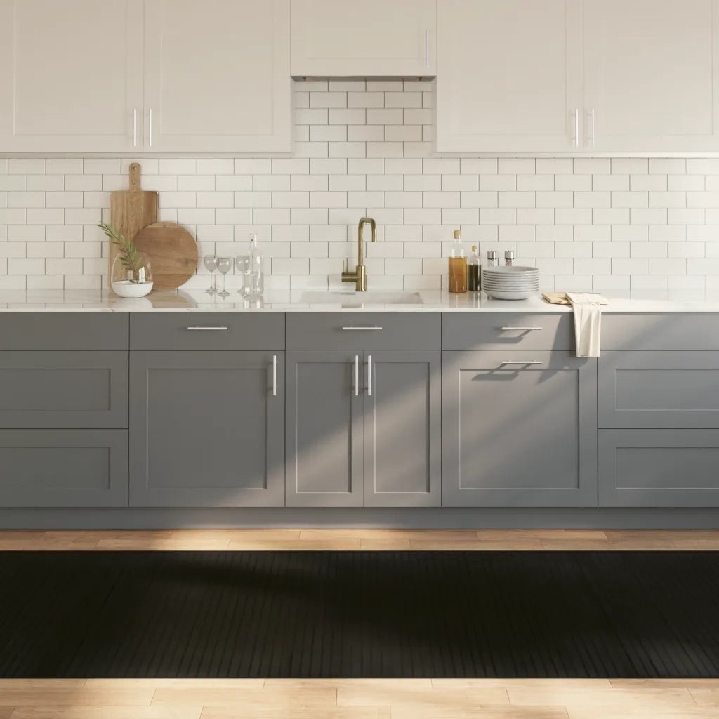 Tappeto Rettangolare Nero 100x300 cm in BambÃ¹