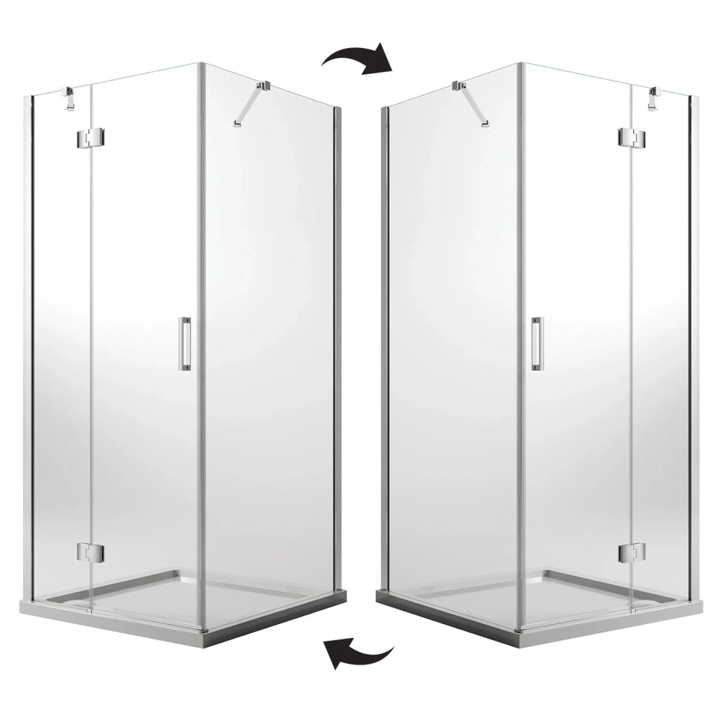 Box Doccia 100x75 CM H190 Trasparente con Easyclean mod. Flip Anta + Fisso