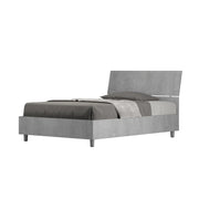 Letto 1 piazza e mezza 120x200 cm testata inclinata Demas - Senza rete,Grigio