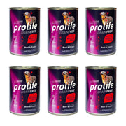 Prolife Grain Free Adult Medium Manzo e patate 6x800Gr Cibo Umido Cane