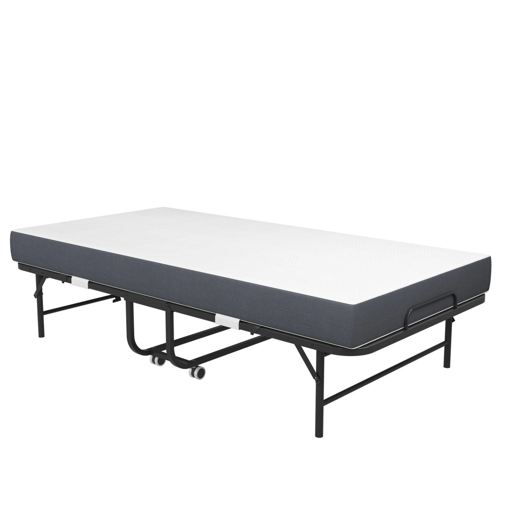 Letto pieghevole 190x96 memory foam 9;5cm metallo portatile