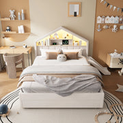 letto per bambini velluto beige 206 x 213 cm