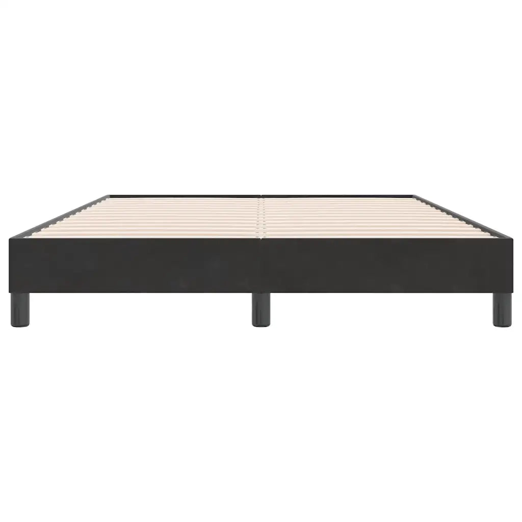 Letto a Molle senza Materasso Nero 160x220 cm in Velluto