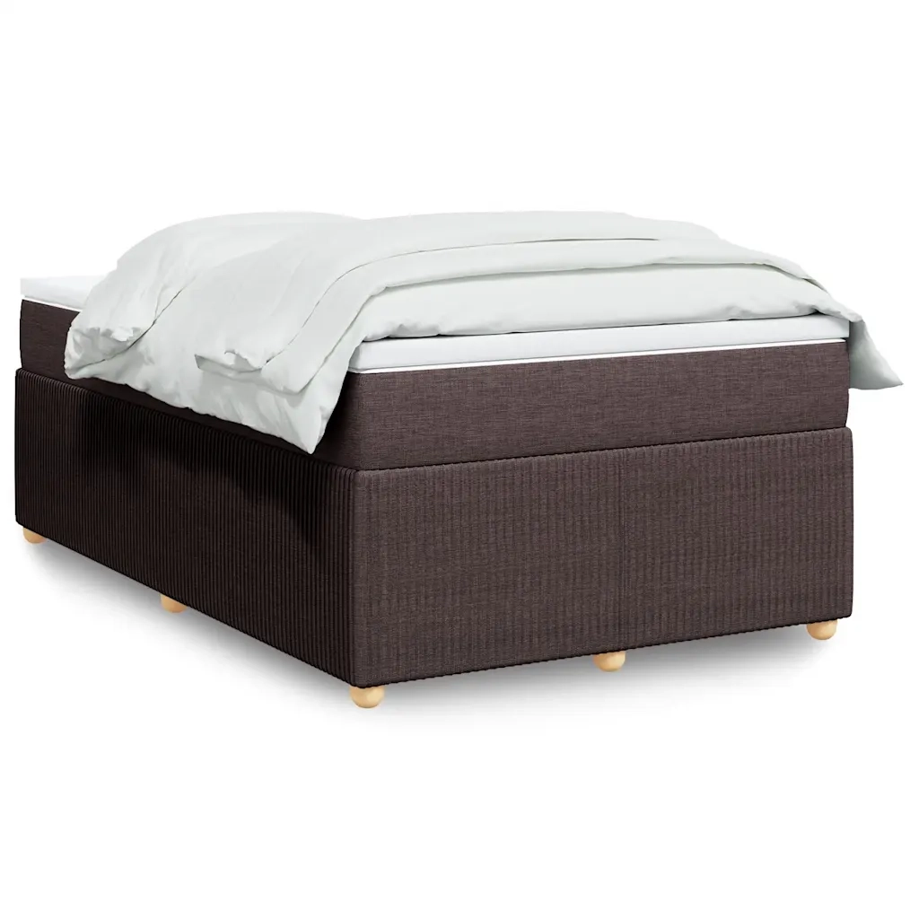 Giroletto a Molle con Materasso Marrone Scuro 120x190cm Tessuto 3285556