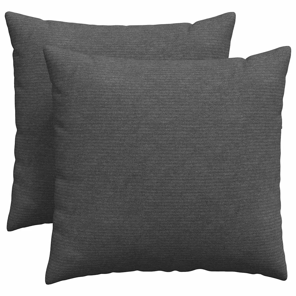 Cuscini da Divano 2 pz-Set di 2 Cuscini per Sofa Grigio scuro 50 x 50 cm 452352