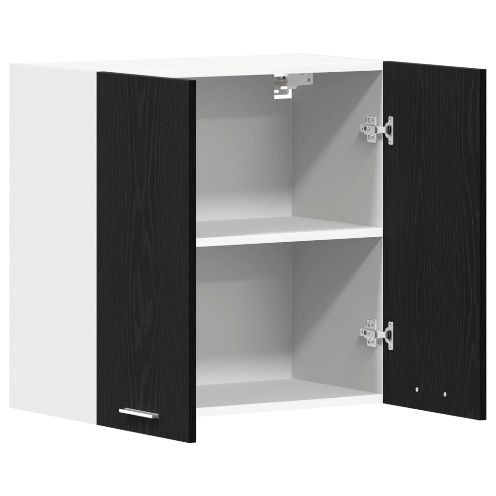 Armadio sospeso in rovere nero 60x31x60 cm realizzato in legno ingegnerizzato