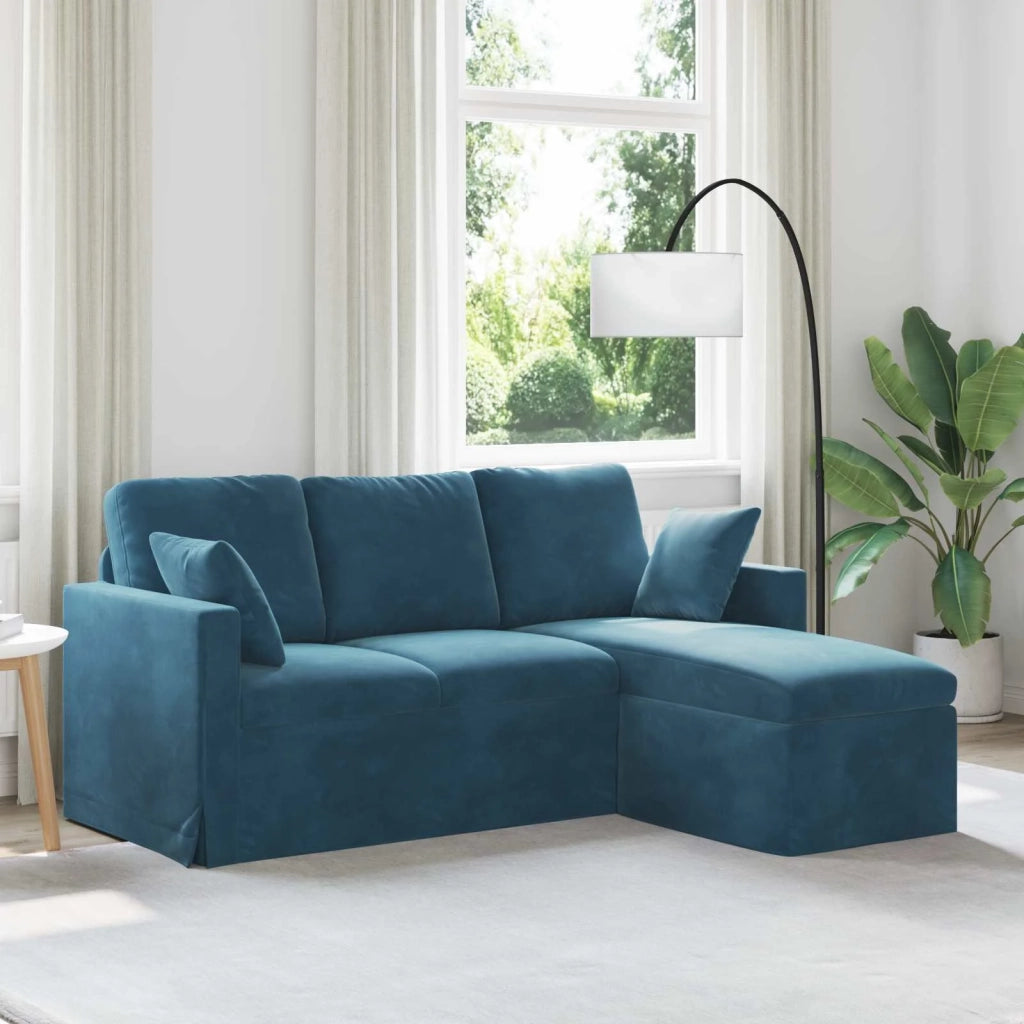 Divano Blu 178 x 134 x 80 cm Velluto 42024457
