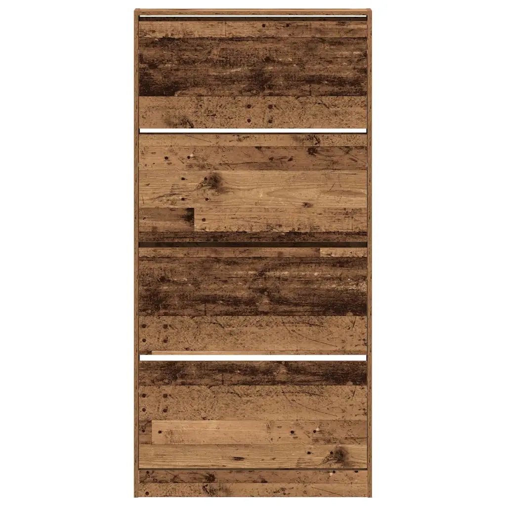 Mobile per scarpe con porta Legno vecchio 80 x 21 x 163,5 cm 3334025