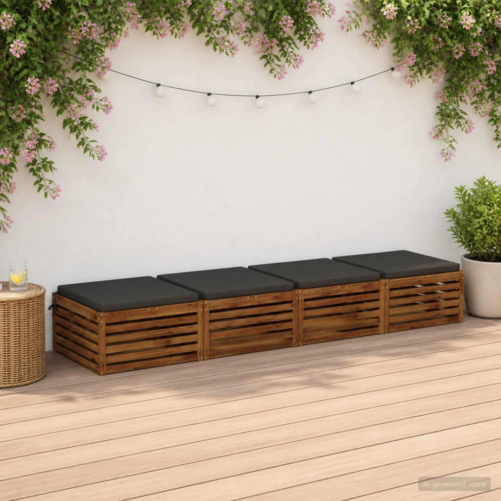 Cuscini per Sedia in 4 Pezzi SOEST 4 pz 100% Poliestere 945010